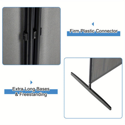 6-Foot Foldable Room Divider with Added Privacy and Waterproof Protection for Living Room detail image - detail view 11