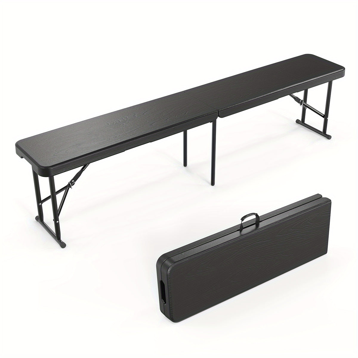 Folding Bench shown in the Black, 1 Pack option