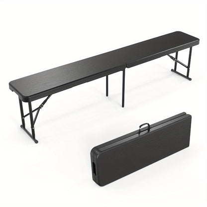 6-Foot Plastic Folding Bench with Tool-Free Assembly and Multiple Color Options detail image - detail view 3