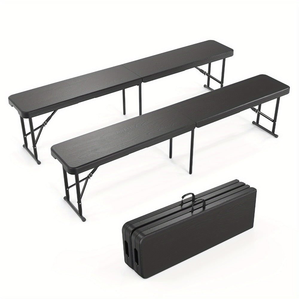 6-Foot Plastic Folding Bench with Tool-Free Assembly and Multiple Color Options detail image - detail view 5