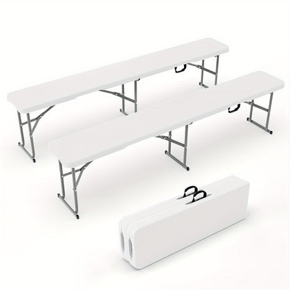 Folding Bench shown in the White, 2 Pack option