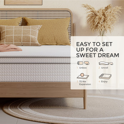 6-Inch Mattress with Pocket Springs for Bedroom Comfort and Support