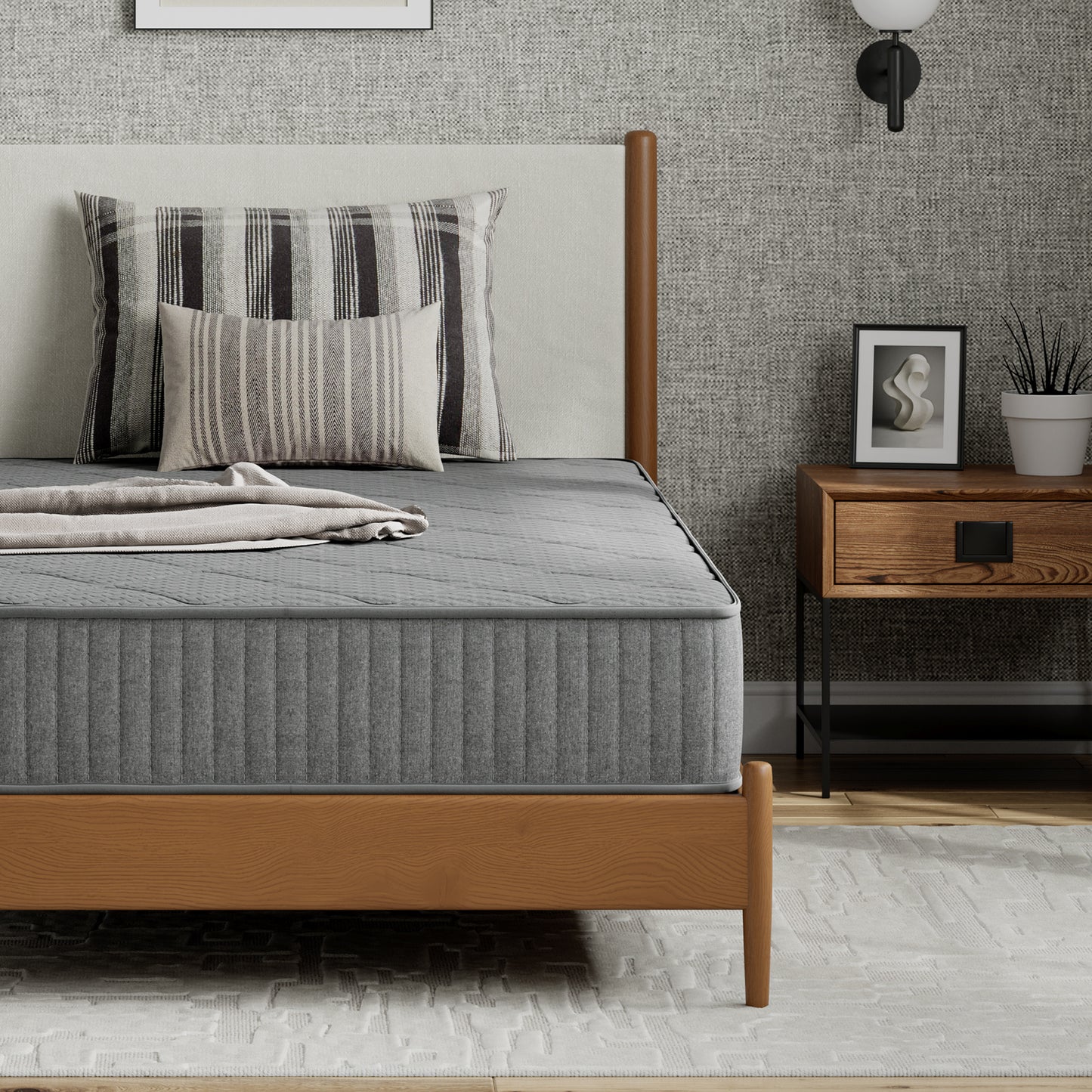 6-Inch Mattress with Pocket Springs for Bedroom Comfort and Support
