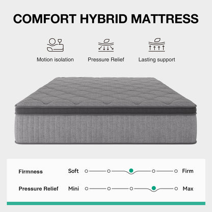 6-Inch Mattress with Pocket Springs for Bedroom Comfort and Support