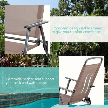 6-Piece Foldable Patio Dining Set with Multiple Color Options detail image - detail view 11