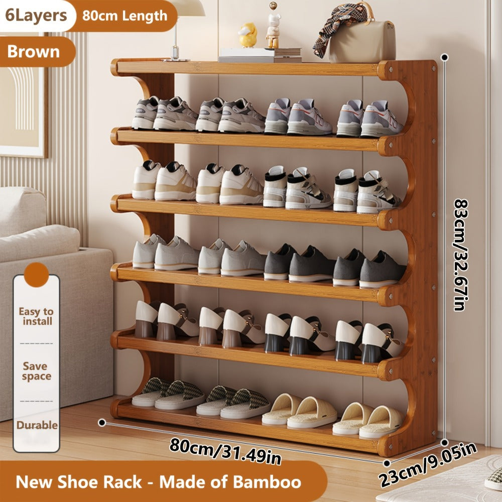 6-Tier Freestanding Shoe Rack with Tool-Free Assembly, Freestanding Shoe Storage Rack detail image - detail view 4