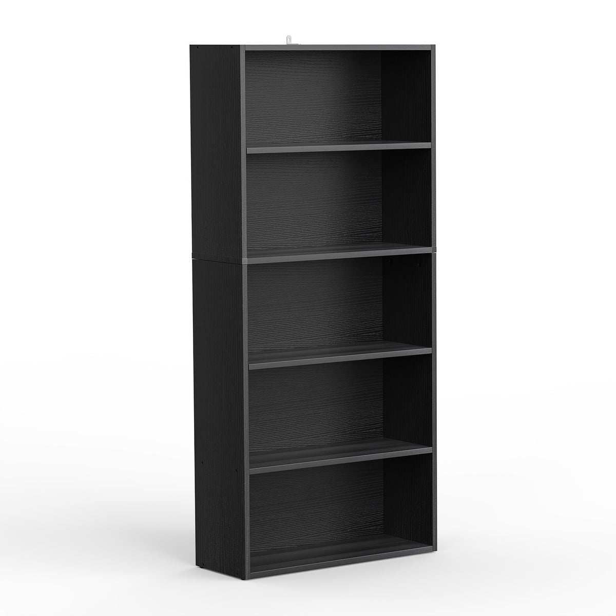 Bookshelf shown in the 1 Black, 5-shelf option