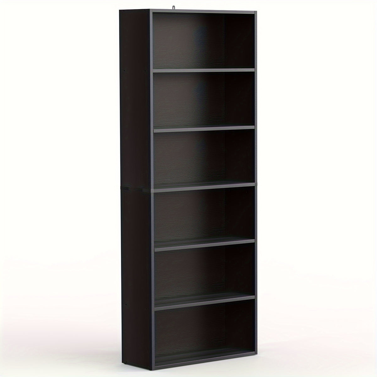 Bookshelf shown in the 1 Black, 6-shelf option