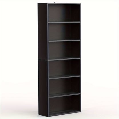 Bookshelf shown in the 1 Black, 6-shelf option
