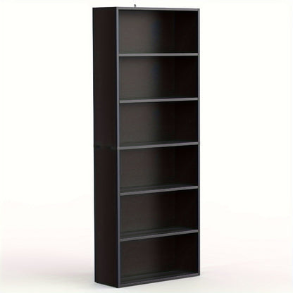 6-Tier Metal Bookshelf with Open Shelves, Freestanding Bookcase for Entryway detail image - detail view 5