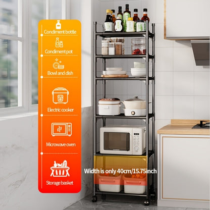 6-Tier Metal Rolling Carts And Utility Storage with Adjustable Height and Rolling Wheels detail image - detail view 12