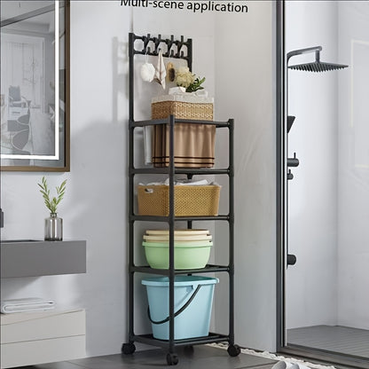 Storage Rack shown in the Black, Function Upgrade with Hook, 1pc option