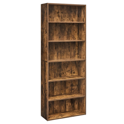 6-Tier Space-Saving Bookshelf with Open Shelves for Organized Everyday Storage in Entryway detail image - detail view 7