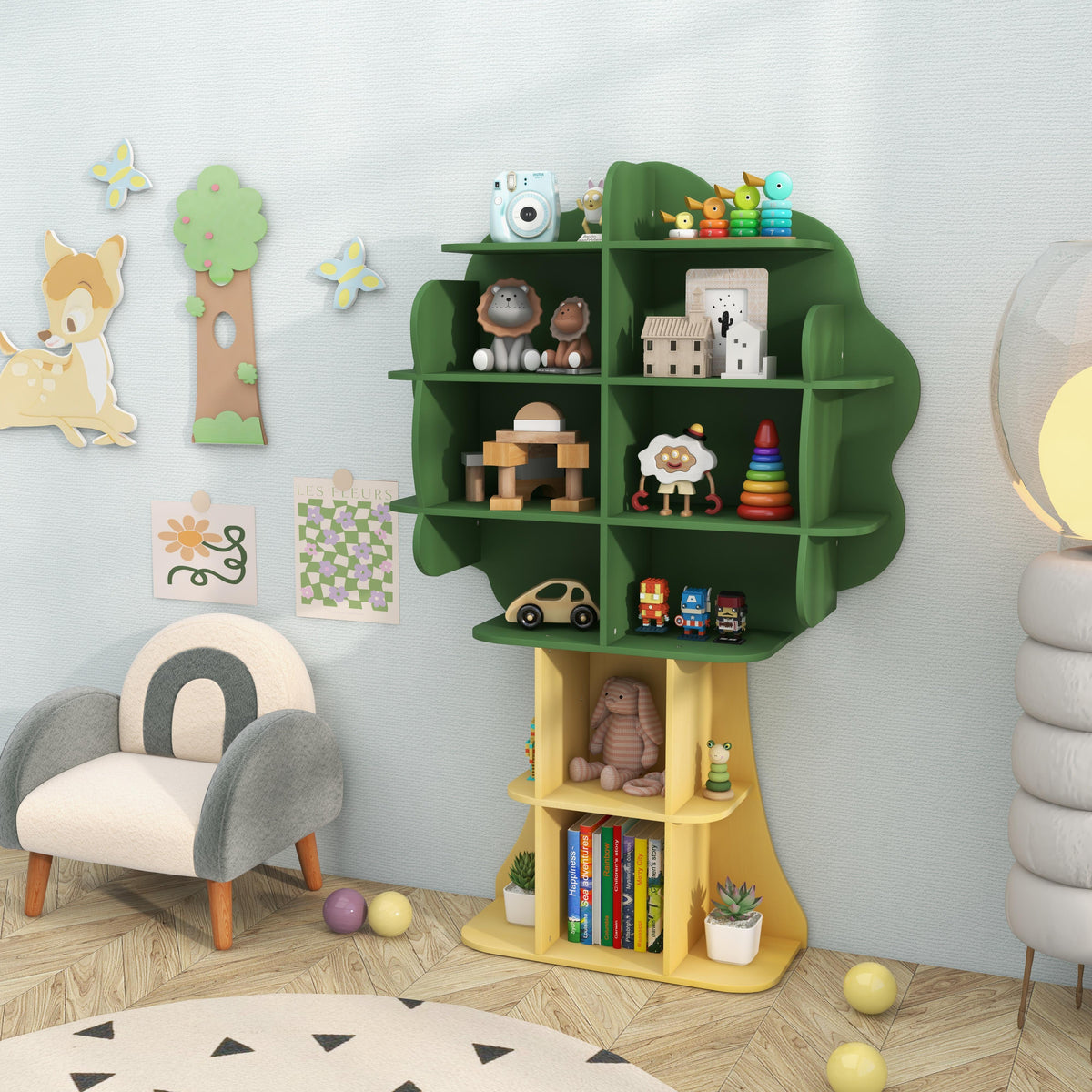 Kids Bookshelves and Toy Storage shown in the Green option