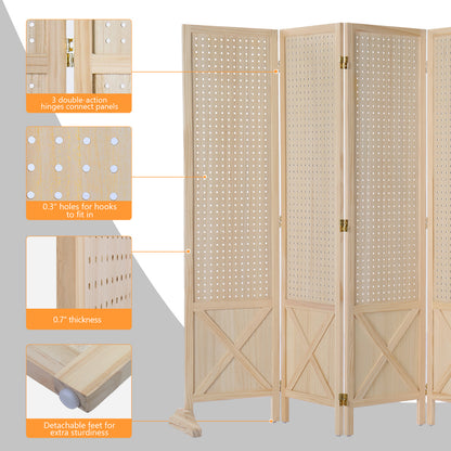 60-Inch Freestanding Room Divider for Privacy and Space Definition in Home Office detail image - detail view 24
