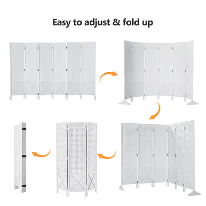 60-Inch Freestanding Room Divider for Privacy and Space Definition in Home Office detail image - detail view 29