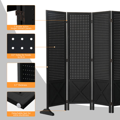 60-Inch Freestanding Room Divider for Privacy and Space Definition in Home Office detail image - detail view 36