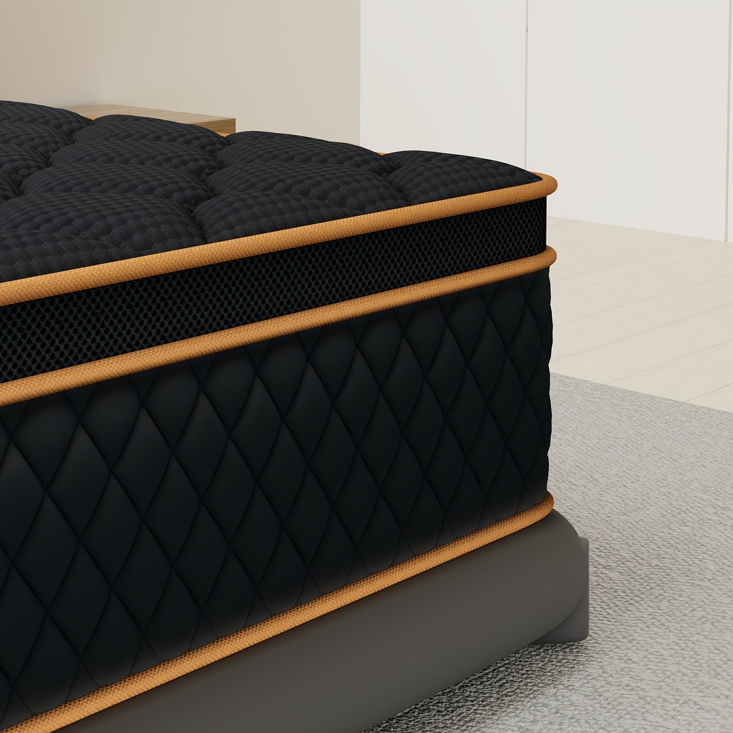 Hybrid Pocket Coil Memory Foam Mattress, 4/10/12/14 Inch Cooling Gel Layer, Twin Full Queen King Sizes, Medium Firm Pressure Relief, Motion Isolation Roll Compressed Box Mattress