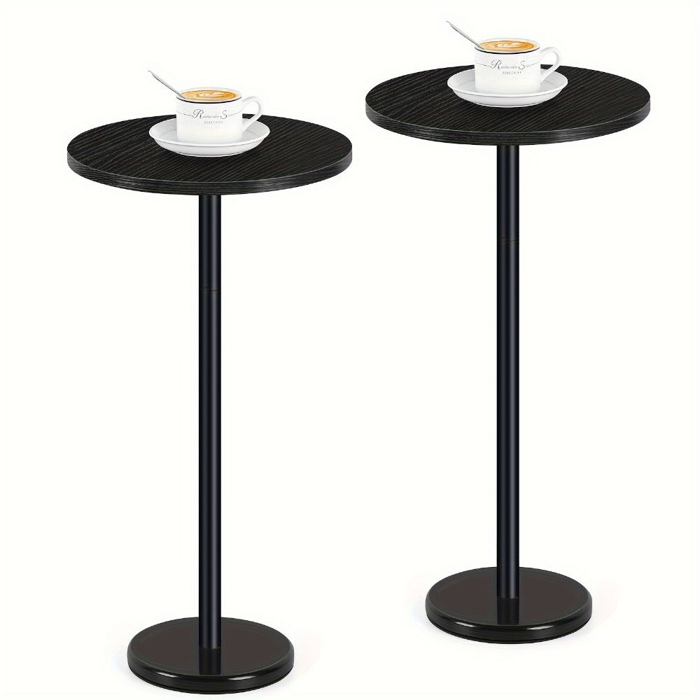 Marble Base Outdoor Round Side Table – Small Pedestal Drink Table for Patio, Sofa & Chair | 12.6" Cocktail End Table, Set of 1 or 2