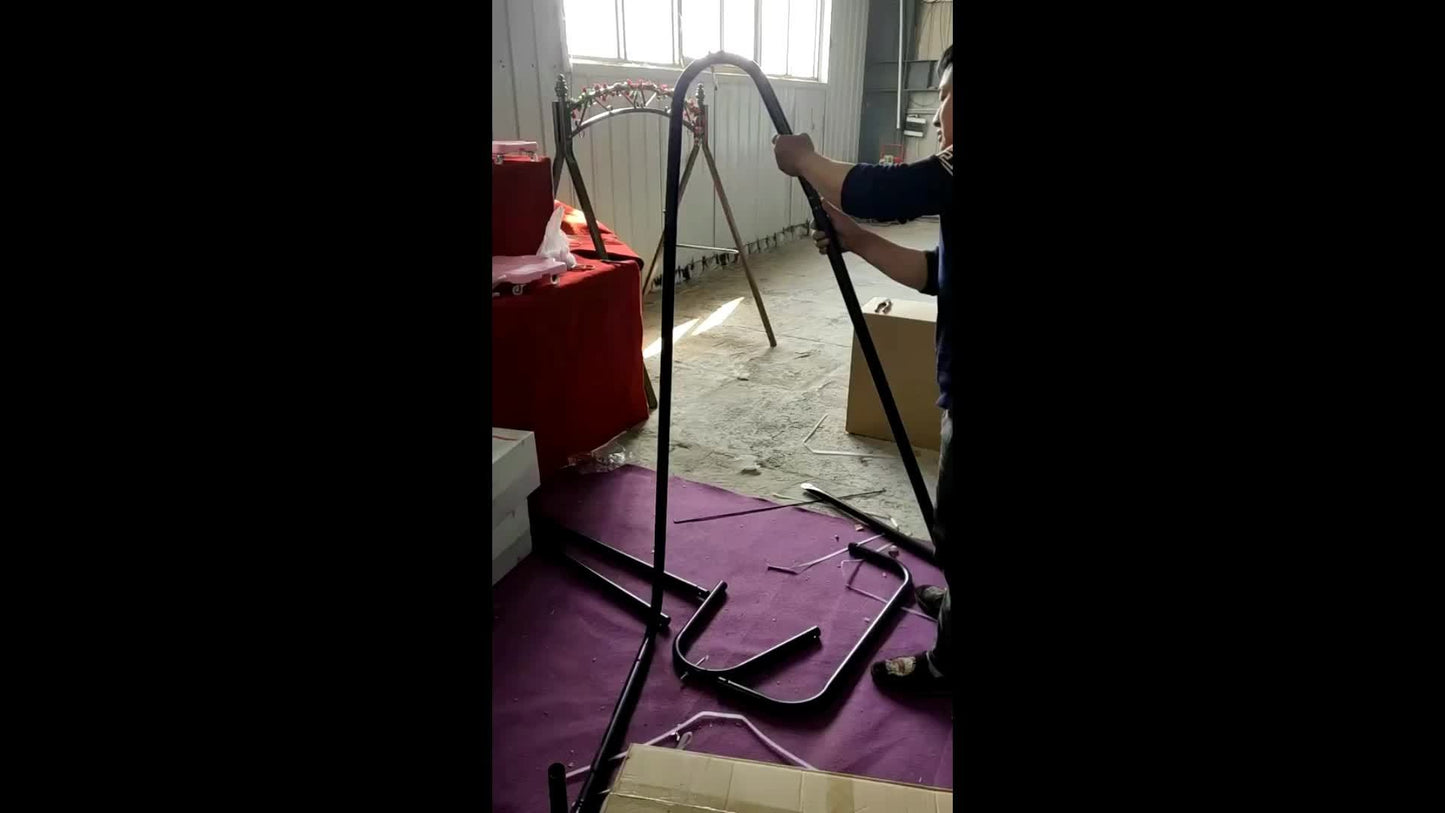35.46X33.49X57.13 Inch Outdoor Hammock Swing Swing Chair Cradle Frame Indoor Balcony Gift Swing Hammock Stand (Hammock Chair Not Included, Hooks on Both Ends to Hang Hammock Chair)