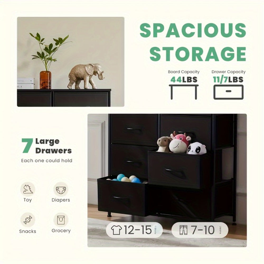 Hallway Storage Cabinet with Fabric Drawers - Metal Frame Dresser Organizer 2 4 or 8 Drawer Options for Home Bedroom Office Apartment Living Room