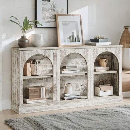 63-Inch Console Table with Multiple Color Options for Entryway detail image - detail view 5