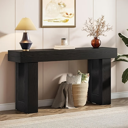 63-Inch Wood Console Table, Entryway Sofa Table for Work, Display, and Everyday Use detail image - detail view 6