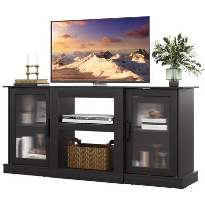 TV Stand shown in the Black option
