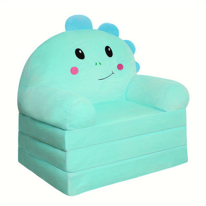 Foldable Couch, a Velvet 2-In-1 Convertible Sofa for Toddlers, Cozy Chair for Reading And Napping, Suitable for Both Boys And Girls