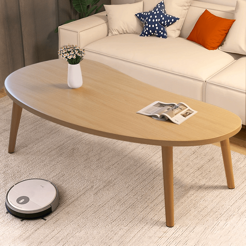 Modern Minimalist Solid Wood Coffee Table - Natural Wood Grain Stylish Tea Table for Living Room Small Apartments Versatile Decor Coffee Table Gift