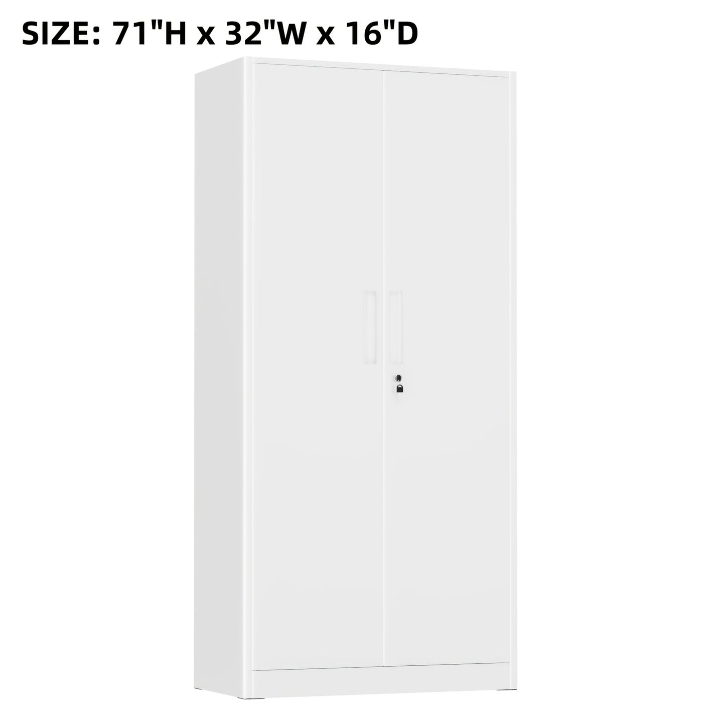 Metal Storage Cabinet, 71''/ 36''H for garage Storage Cabinet With Adjustable Shelves And Lockable Doors, Closet Storage And Organization For Garage, Gym, Home Office, School, Easy To Assemble