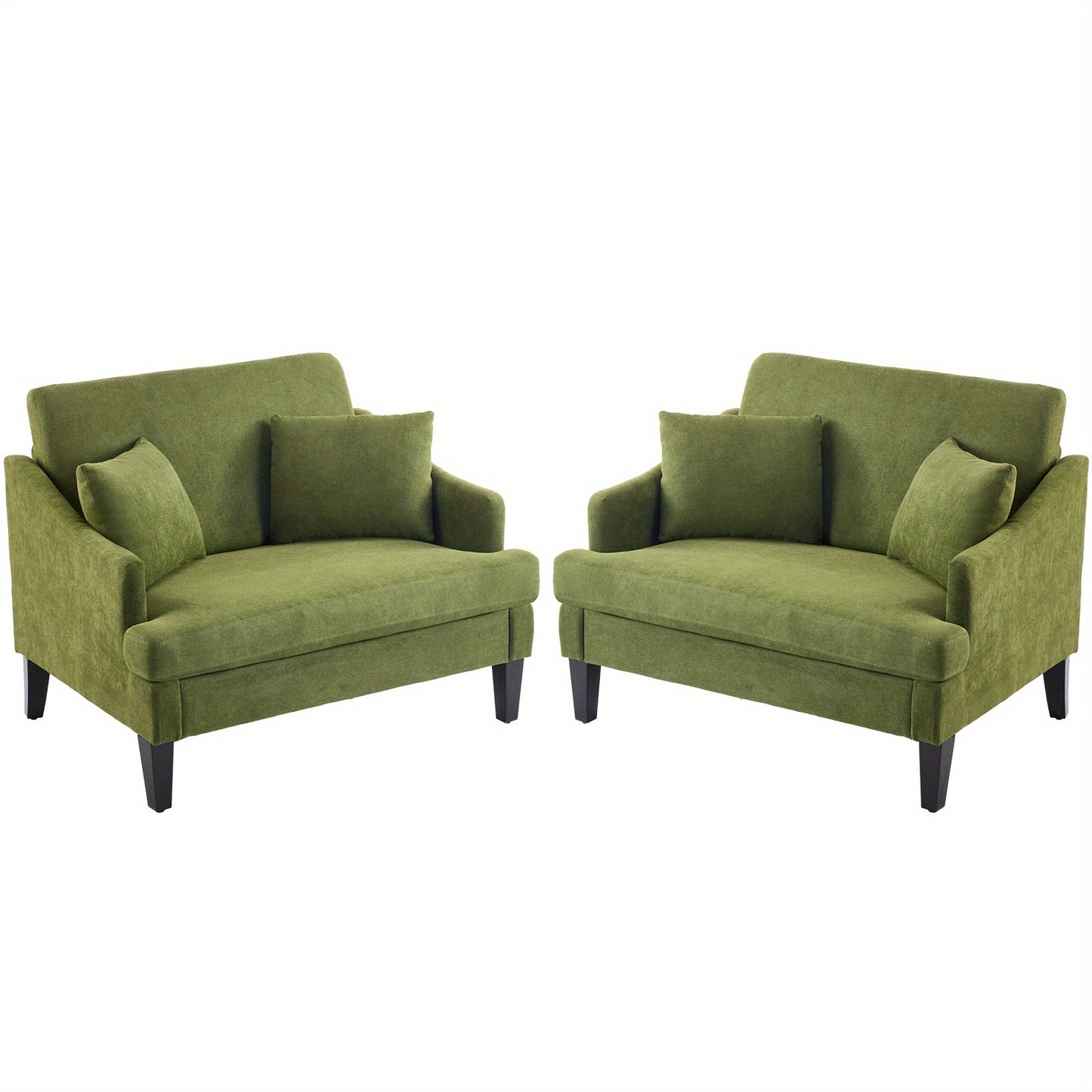 Bezseller Oversized Accent Chairs Set Of 1 & 2, 33.5'' Wide Seat Comfy Armchair With 2 Pillows, Upholstered Big Reading Chair, Modern Single Sofa Chair For Living Room Bedroom Apartment Office
