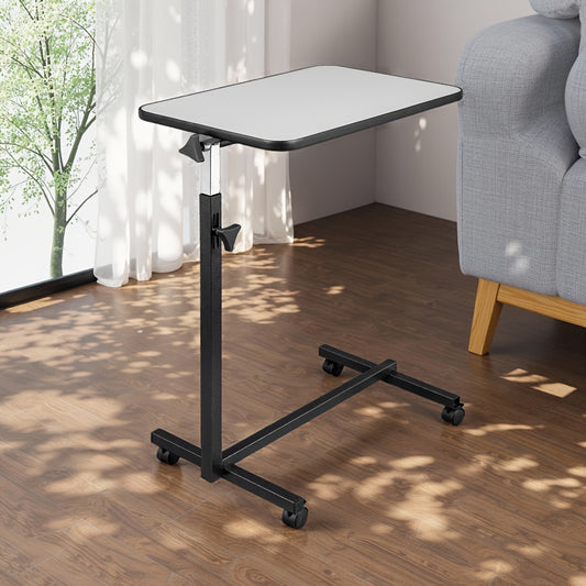 Height Adjustable MDF with Triamine Iron Frame 4 Wheels with Brakes Computer Table Side Table Desk Save Space Different Styles Suitable for Living Room Kitchen Study Bedroom Outdoor, Cost-effective Affordable Price