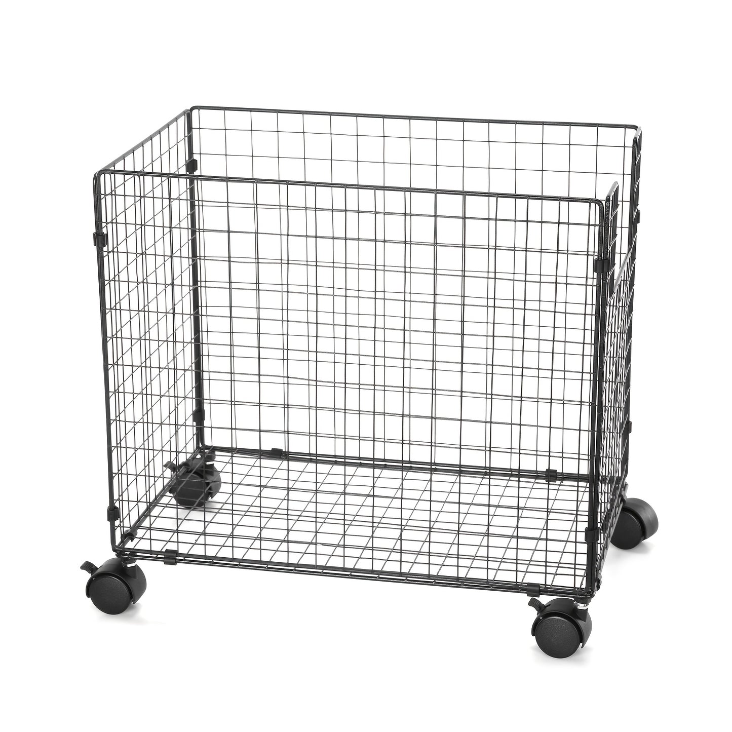 1pc Metal Storage Basket with Wheels, Multifunctional Organizer for Laundry, Bathroom And Kitchen, Without Lid, Home Organization Baskets, Boxes And Containers, Shelf Baskets