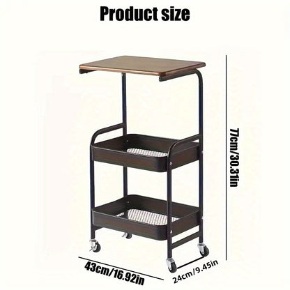 Multi-tiered Rolling Lug Racks, Food Service Shelves And Racks, Removable Metal Storage Racks, Portable Casters, Multi-tiered Carts - for Storage And Organization In Bedrooms, Kitchens, Bathrooms, Offices, And Dorm Rooms.