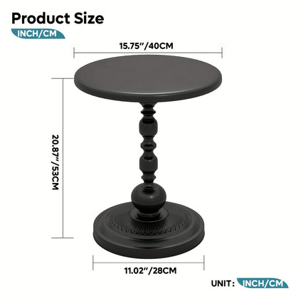 Round Side Table, Metal End Table, Anti-Rust And Waterproof Small Coffee Table For Living Room Bedroom Balcony, Black, White, Pink