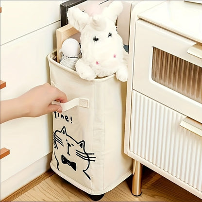 Rolling Storage Cart with Wheels & Removable Frame, Under-Desk Office Organizer for Home Office Dorm Kitchen Apartment, Space-Saving Mobile Storage Trolley