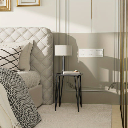 Metal End Table, Small Square Side Table For Small Spaces - Indoor & Outdoor Use - For Living Room, Bedroom, Sofa Side - Perfect Gift for Housewarming