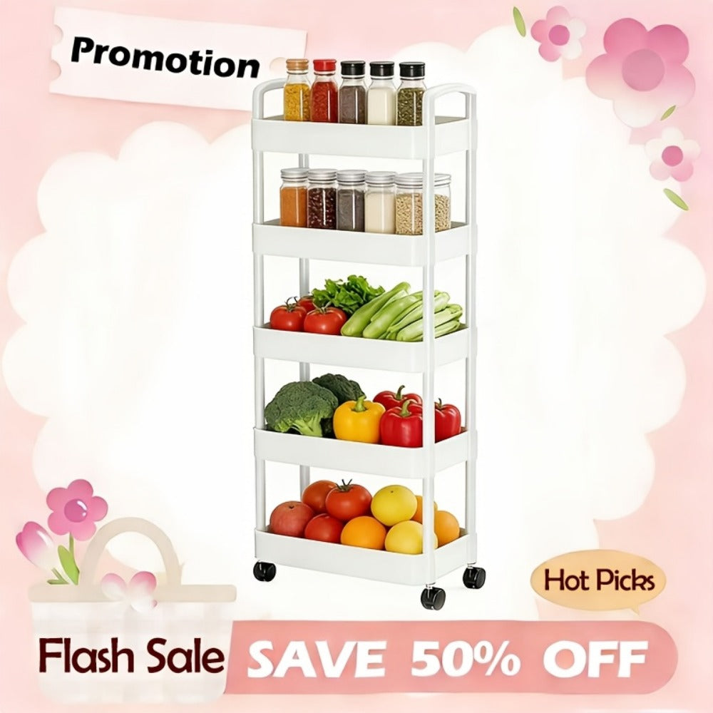 Multipurpose Rolling Storage Cart, File Cart & Storage Rack for Office, Kitchen, Bathroom, Garage, Bedroom & Outdoor Use, Available in Multiple Styles & Colors
