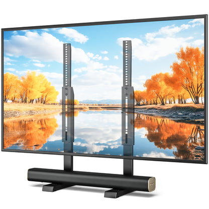 Universal TV Stand with Cable Management, Height Adjustable Legs for 37-92 Inch Flat/Curved Tvs, T