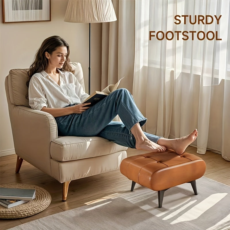 Home Living Room Low Stool Door Handle - Furniture, Artificial Sofa, Footrest, Coffee Table, Small Stool for Changing Shoes, Retro Wax Stool, Minimalist Stool