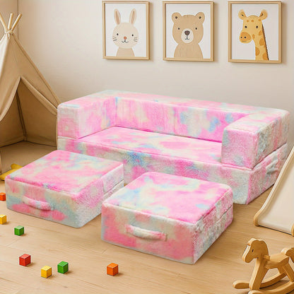 Sofabed Set, Luminous Folding Sofa Bed, Multifunctional Folding Sofa Cushion Suitable For Game Room, Bedroom.