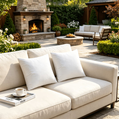 [Outdoor Patio Pillows] Set Of 4/6 Outdoor Patio Throw Pillow Inserts, 16*16, 18*18, 20*20in Square Decorative Pillow Forms, Hypoallergenic Microfiber Fill, Weather Resistant, OEKO- For Garden, Porch, Backyard Furniture