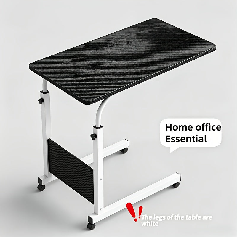 1 Movable Multifunctional Computer Desk, Home Bedroom Bedside Table Computer Desk, Bedroom, Living Room Dormitory, Lazy And Simple Student Writing Desk, Movable And Adjustable Height Laptop Desk, 360 Degree Rotating Wheels, Perfect Birthday Gift.