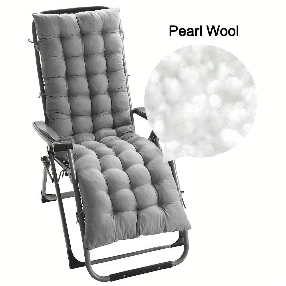 2-Pack Memory Foam Chaise Lounge Cushion Replacement Thickened Padded Recliner Chair Sofa Pad with Ties 49 or 61 Inch 6 Colors