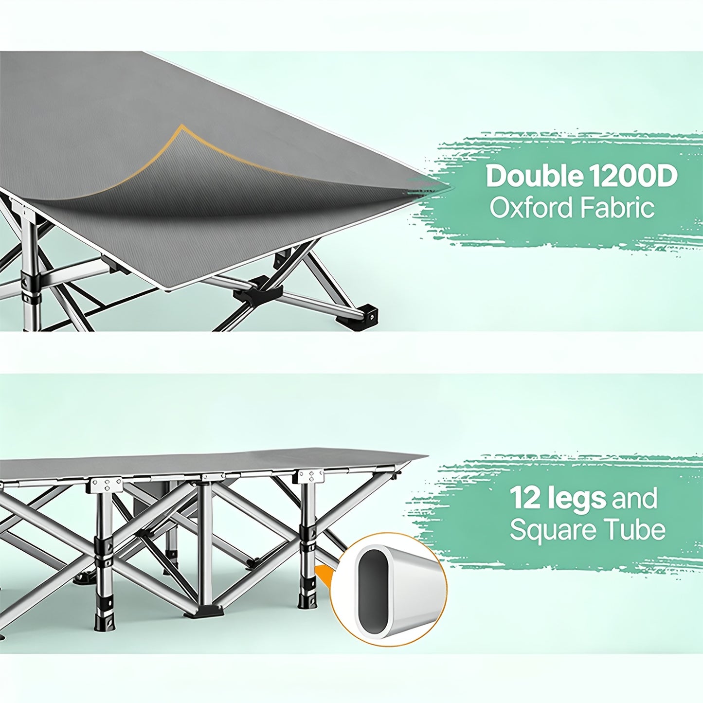 Bed Frame Sold Separately Adult Camping Bed 28in Wide Heavy Bed, Portable Folding Bed with Cushion, Pillow And Handbag, Camping Bed with Mattress, Sofa Bed, Companion Bed, Suitable for Office Nap, Beach, Yard, RV, Park. Includes100/510/710LBS