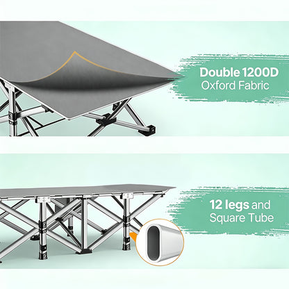 Bed Frame Sold Separately Adult Camping Bed 28in Wide Heavy Bed, Portable Folding Bed with Cushion, Pillow And Handbag, Camping Bed with Mattress, Sofa Bed, Companion Bed, Suitable for Office Nap, Beach, Yard, RV, Park. Includes100/510/710LBS