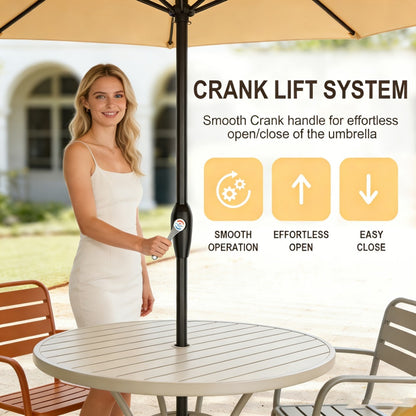7.5-Foot Patio Umbrella with Easy Crank for Outdoor Shade and Protection detail image - detail view 12