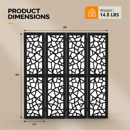 Room Divider shown in the Black, 4 panels option