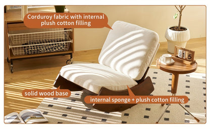 Upholstered Glider Rocking Chair with Solid Wood Frame | Comfortable Accent Reading Chair for Bedroom, Living Room & Nursery | Single or Set of 2 | White or Green
